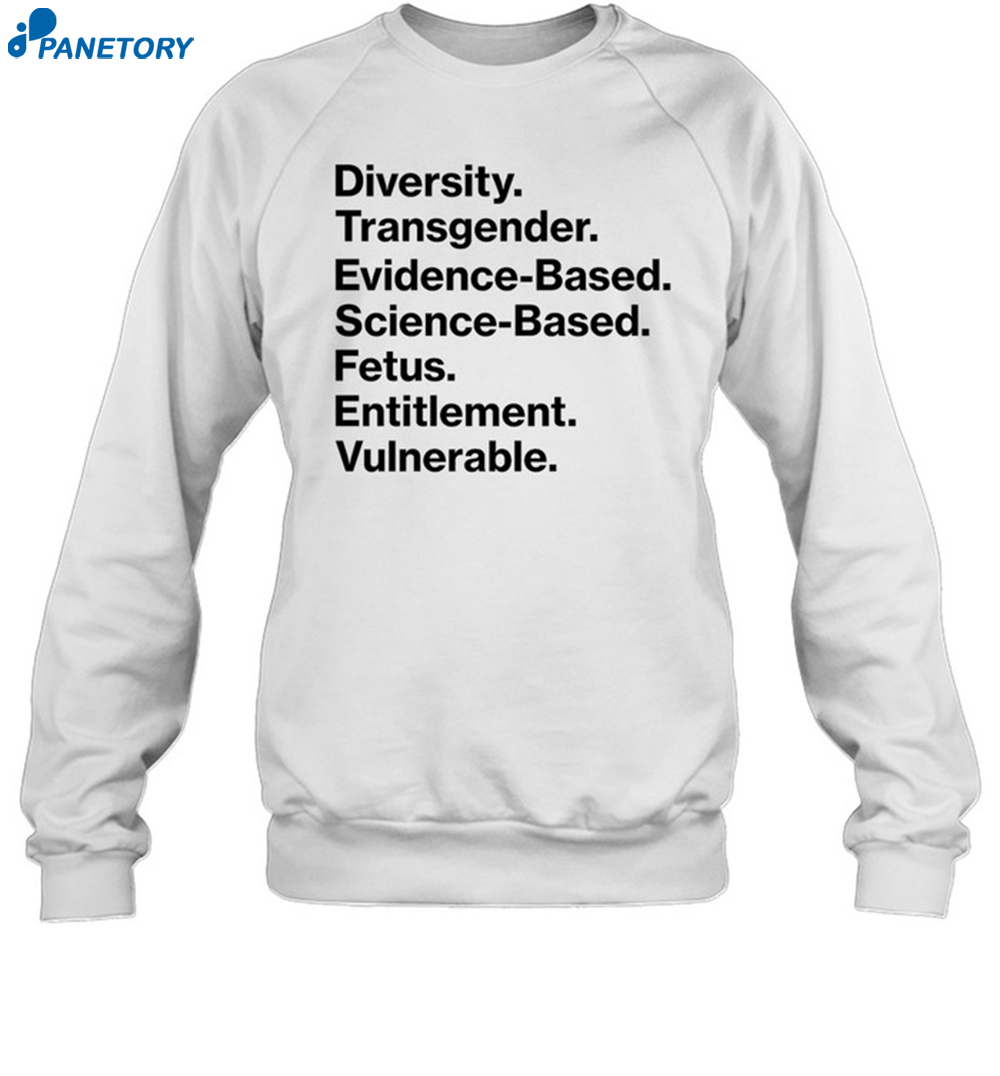 Diversity Transgender Evidence Fetus Entitlement Vulnerable Shirt 1