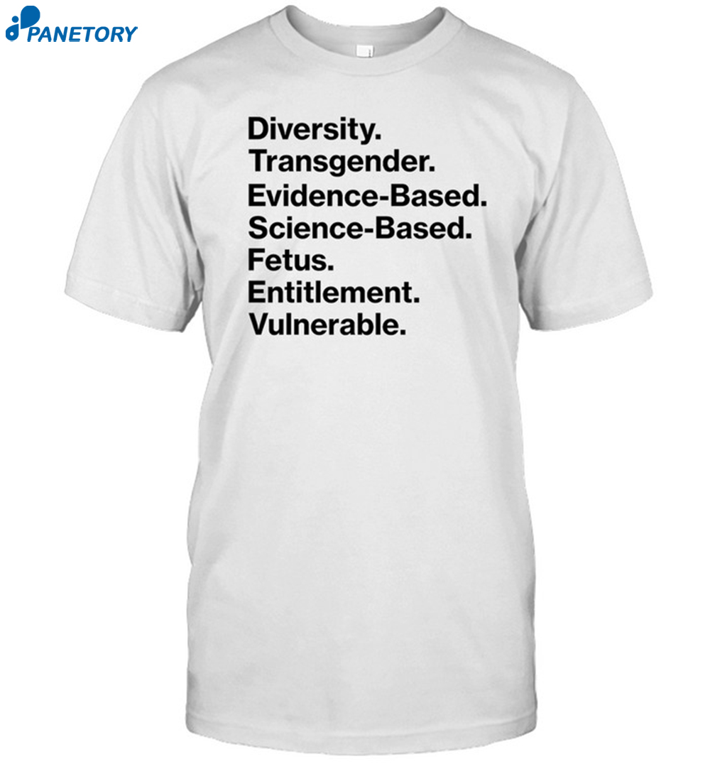 Diversity Transgender Evidence Fetus Entitlement Vulnerable Shirt