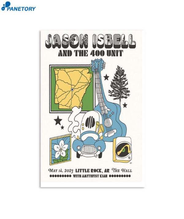 Jason Isbell May 14 2023 Little Rock Ar Poster