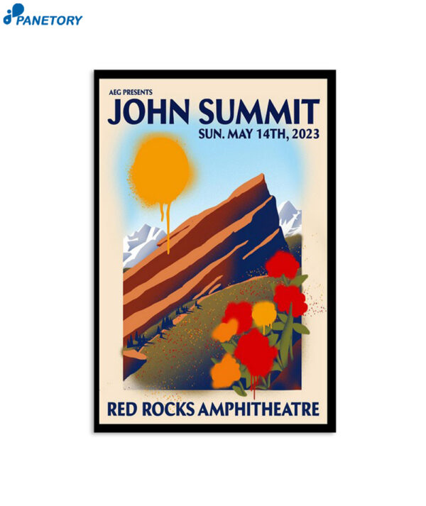 John Summit Red Rocks May 14 2023 Morrison Colorado Poster