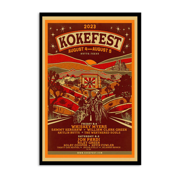 Kokefest August 4 5 2023 Hutto Texas Show Poster