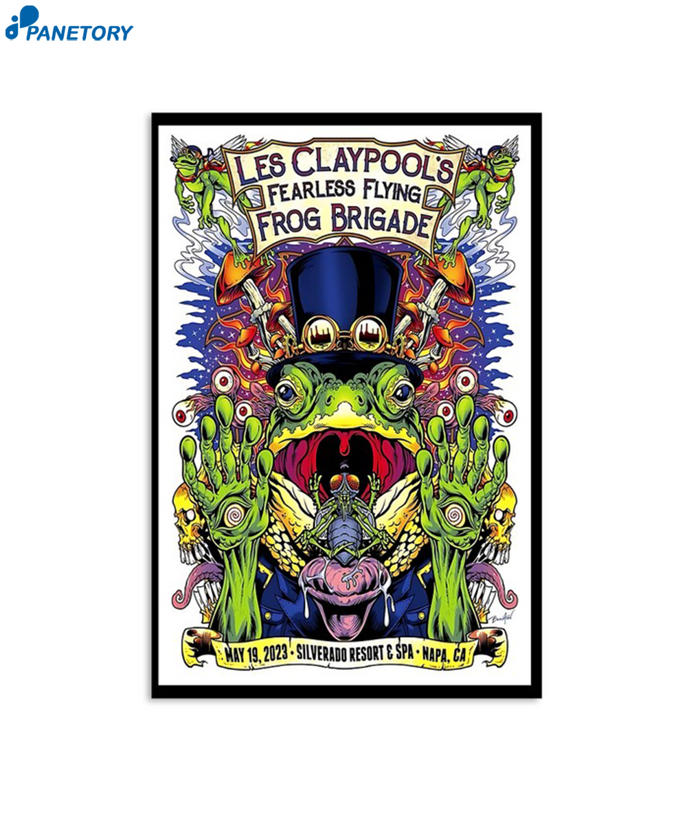 Les Claypool's Fearless Flying Frog Brigade Napa Tour 2023 Poster 2023