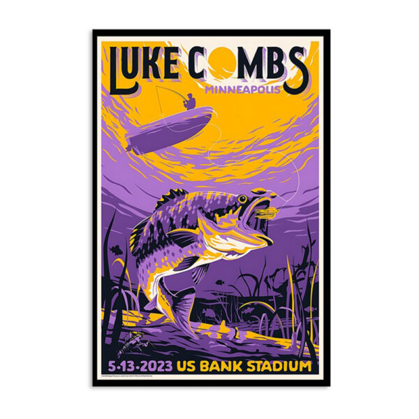 Luke Combs Minneapolis Tour 2023 Poster