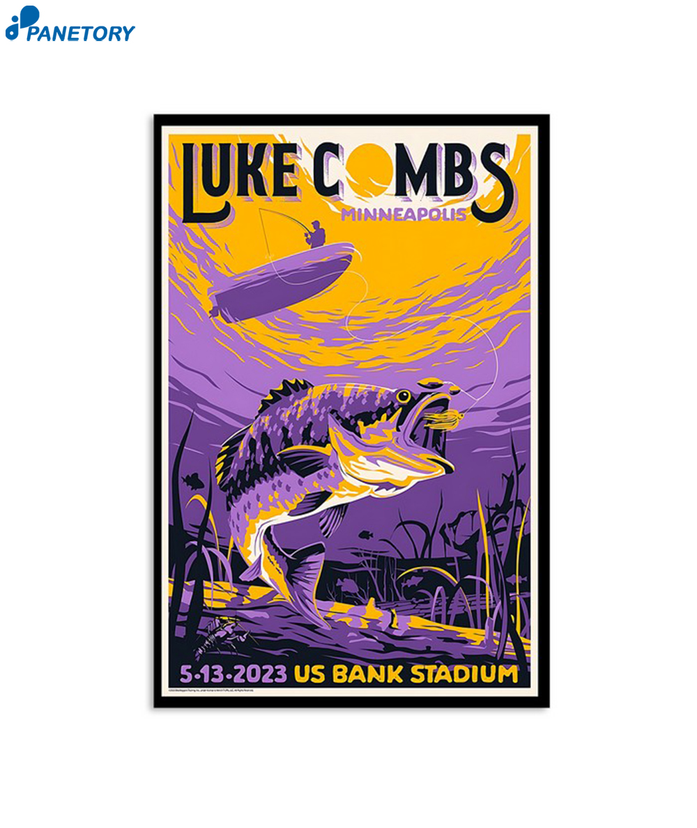 Luke Combs Minneapolis Tour 2023 Poster