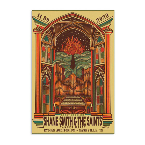 Shane Smith And The Saints November 30 2023 Nashville Poster