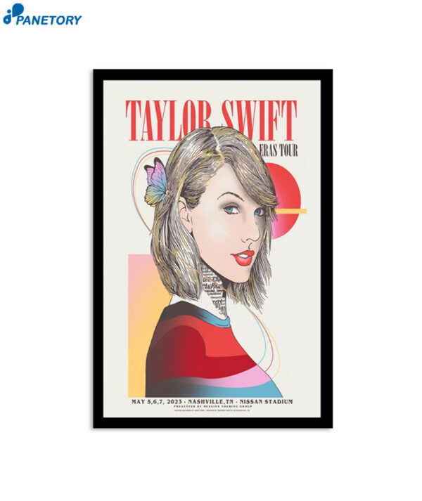 Taylor Swift Nashville Tn May 2023 Nissan Stadium Eras Tour Poster