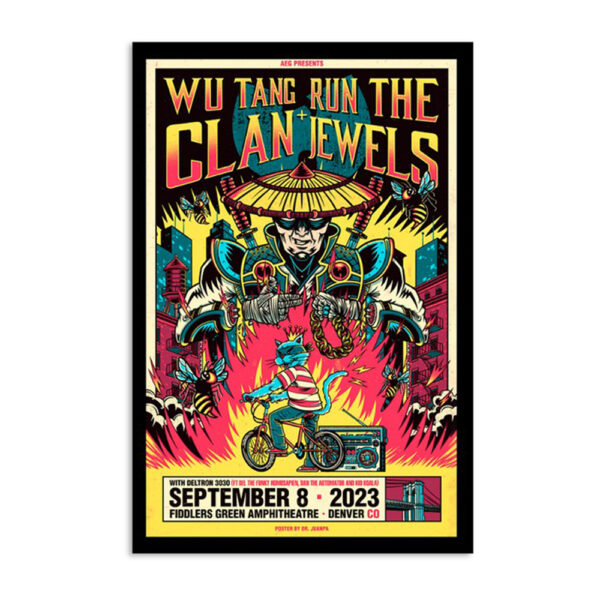 Wu Tang Clan Denver Fiddler Green Amphitheatre Sep 08 2023 Poster