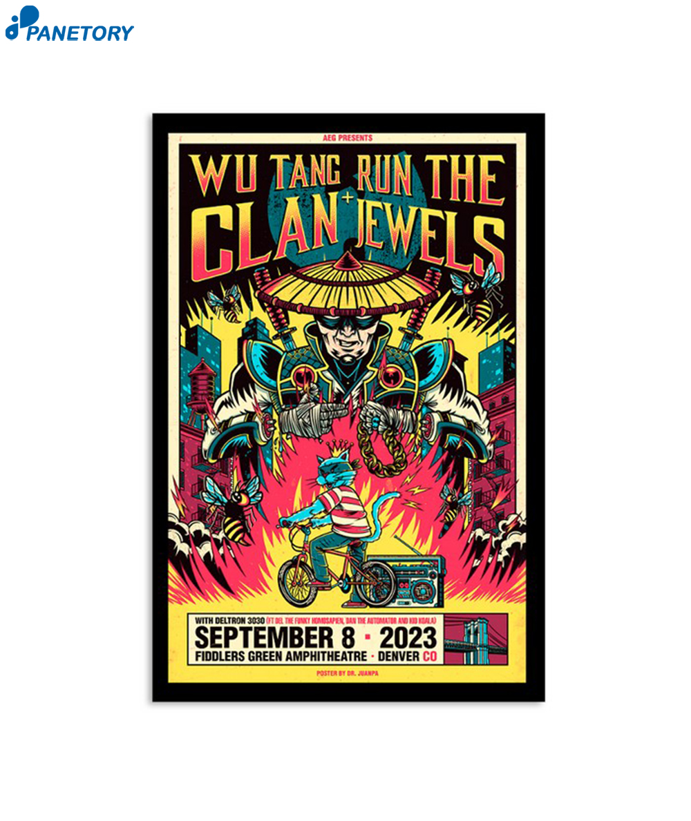 Wu Tang Clan Denver Fiddler Green Amphitheatre Sep 08 2023 Poster