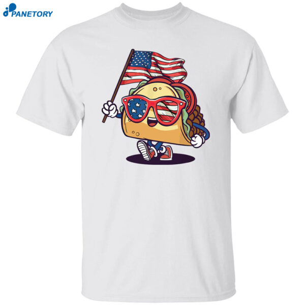 4th Of July Taco Sunglasses American Flag Usa Shirt