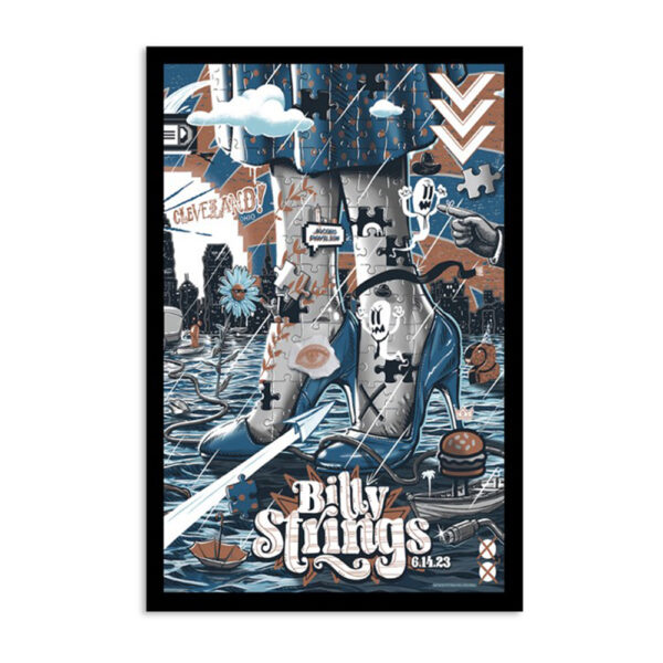 Billy Strings Jacobs Pavilion At Nautica June 14 2023 Cleveland Oiho Poster