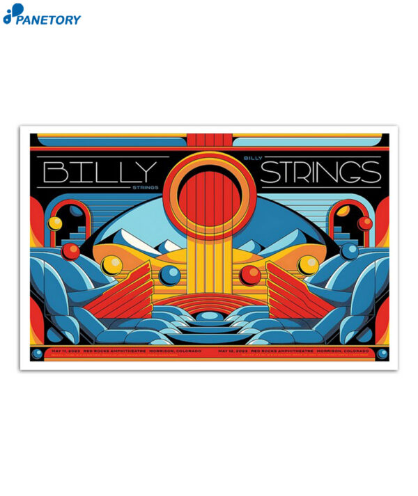 Billy Strings Tickets Morrison Red Rocks Amphitheatre Poster