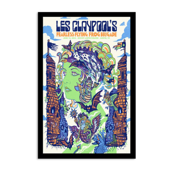 Les Claypool's Fearless Flying Frog Brigade Austin June 14 2023 Poster