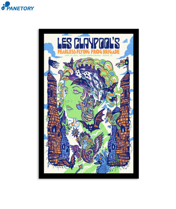 Les Claypool's Fearless Flying Frog Brigade Austin June 14 2023 Poster