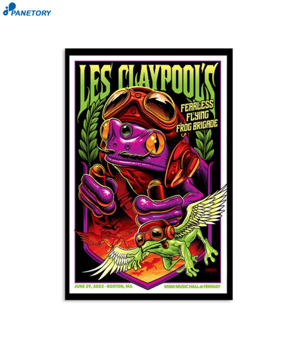 Les Claypool'S Fearless Flying Frog Brigade Boston June 29 2023 Poster