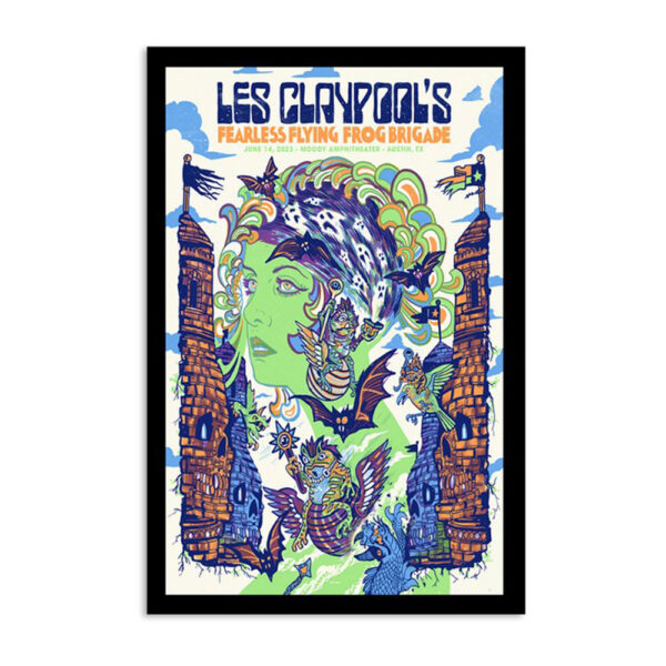 Les Claypool's Fearless Flying Frog Brigade Moody Amphitheater June 14 2023 Poster