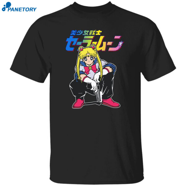 Sailor Moon Gangster Moon Gun Shirt