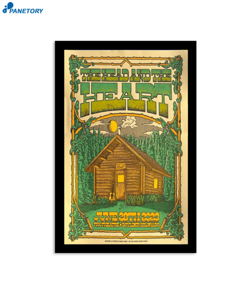 The Head And The Heart Boulder 2023 Tour Poster 2024