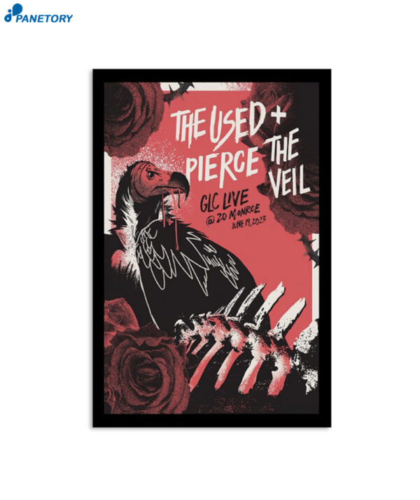 The Used And Pierce The Veil Grand Rapids Tour 2023 Poster