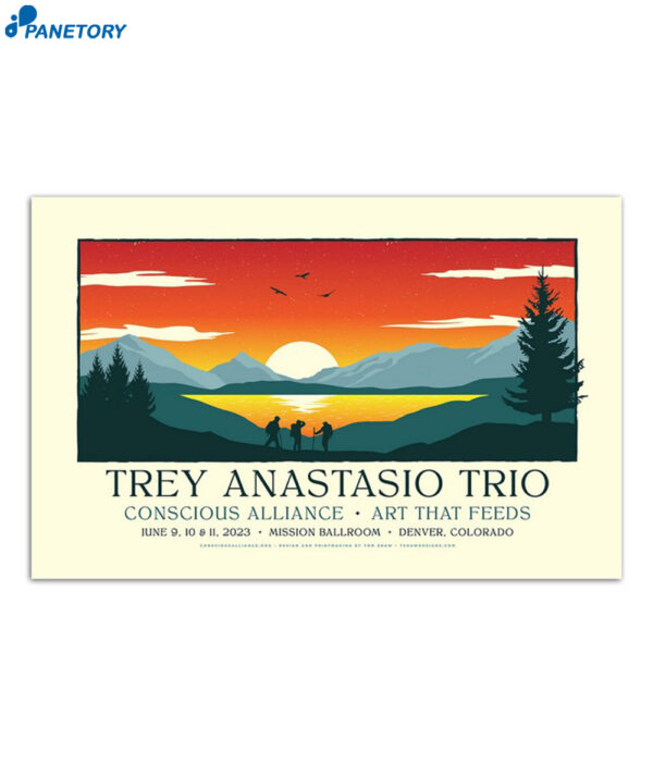 Trey Anastasio Trio Denver Co Tour 2023 Poster