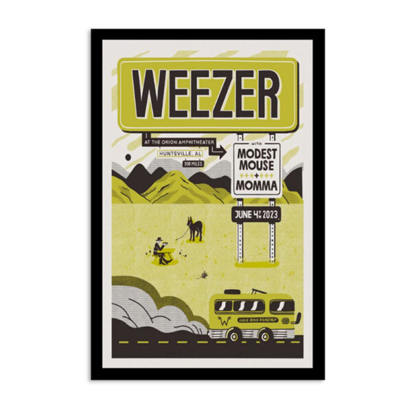 Weezer Huntsville Al June 4Th 2023 Poster