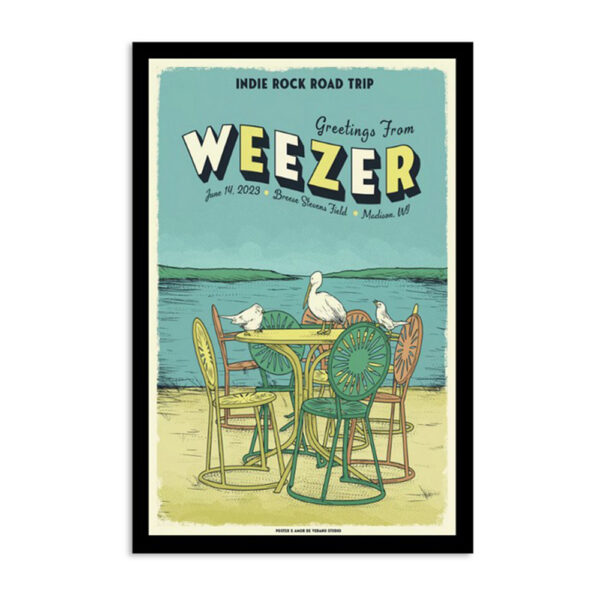 Weezer Madison Wi Breese Stevens Field June 14 2023 Poster