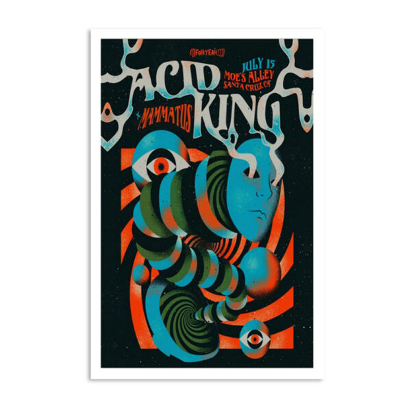 Acid King Tour Santa Cruz Ca 2023 Poster