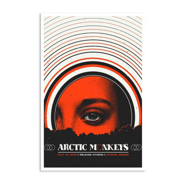 Arctic Monkeys Tour Athens Greece July 18 2023 Poster