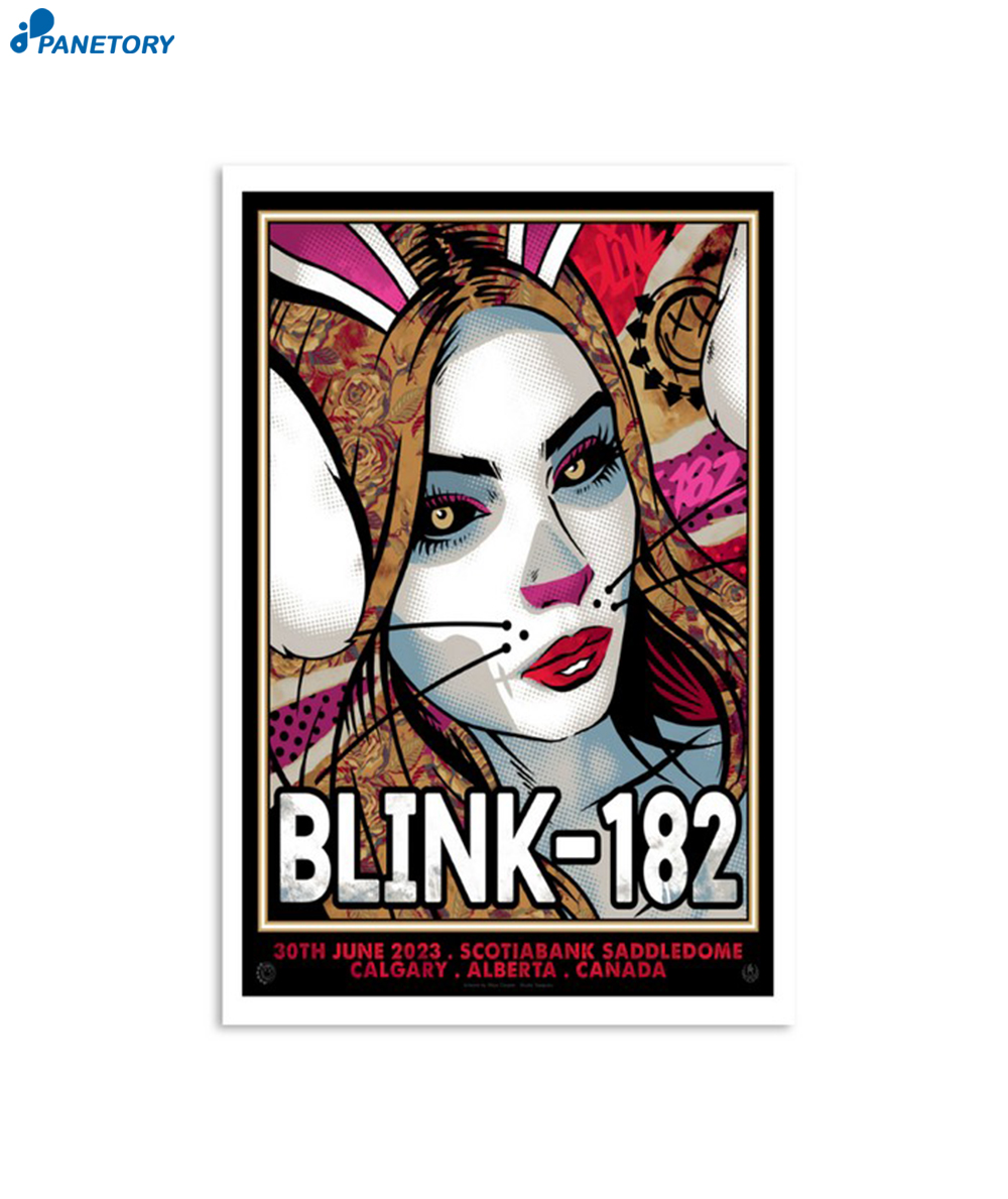 Blink-182 Scotiabank Saddledome Event Tour June 30 2023 Poster
