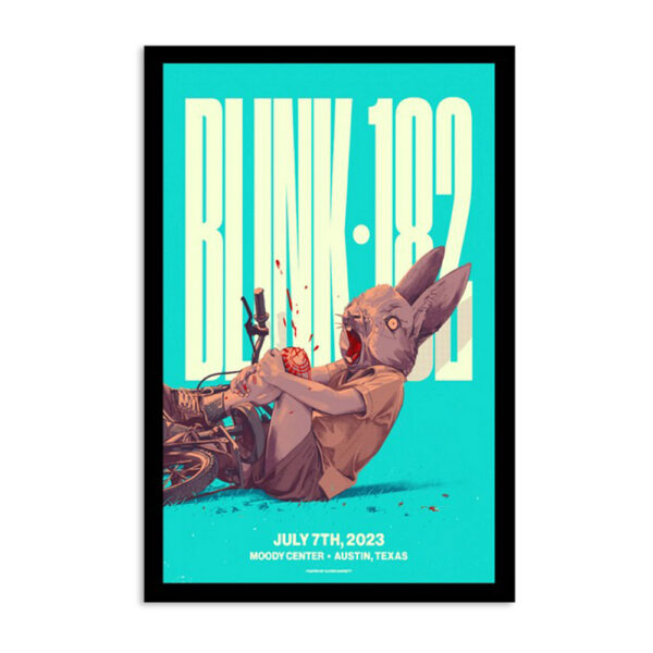 Blink-182 World Tour Austin July 7 2023 Poster