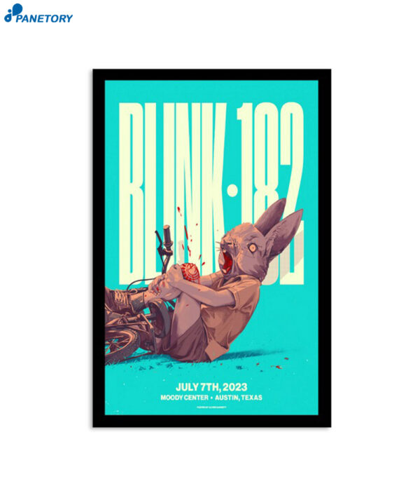 Blink-182 World Tour Austin July 7 2023 Poster