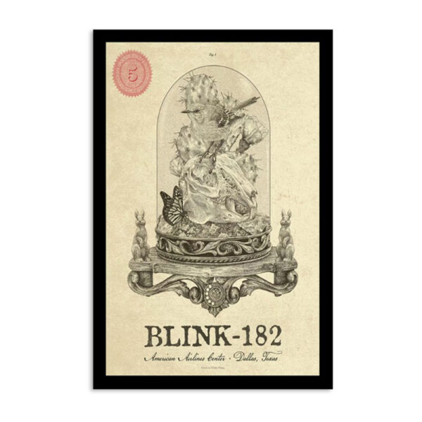 Blink-182 World Tour Dallas July 5 2023 Poster