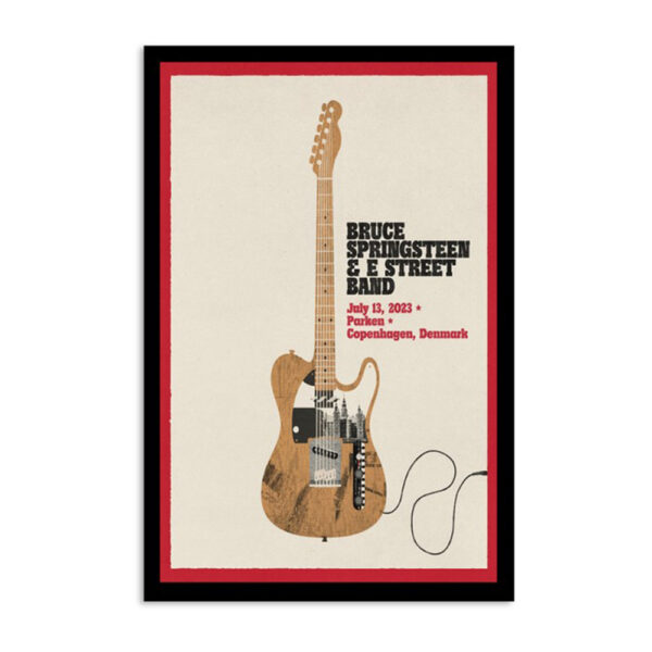 Bruce Springsteen & E Street Band Copenhagen Denmark Tour July 13 2023 Poster
