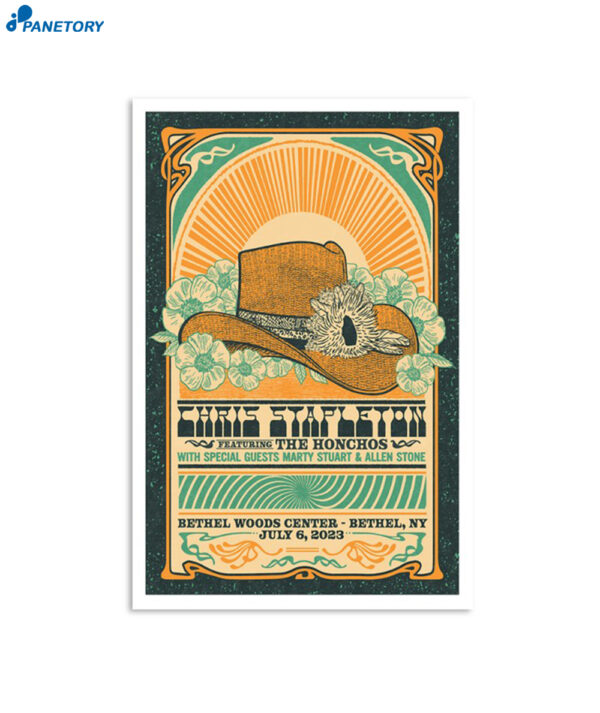 Chris Stapleton Bethel Woods Center Concert July 6 2023 Poster