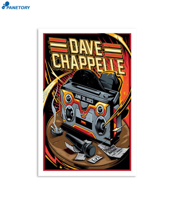 Dave Chappelle Dickies Arena Fort Worth June 30 2023 Poster
