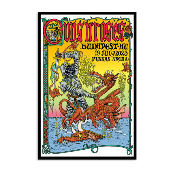 Guns N' Roses Budapest July 19 2023 Poster