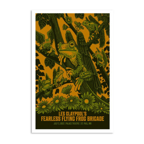 Les Claypool's Fearless Flying Frog Brigade Palace Theatre St Paul July 3 2023 Poster