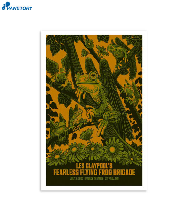 Les Claypool'S Fearless Flying Frog Brigade Palace Theatre St Paul July 3 2023 Poster