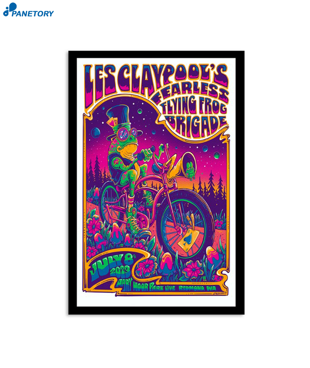 Les Claypool'S Fearless Flying Frog Brigade Tour Redmond July 8 2023 Poster