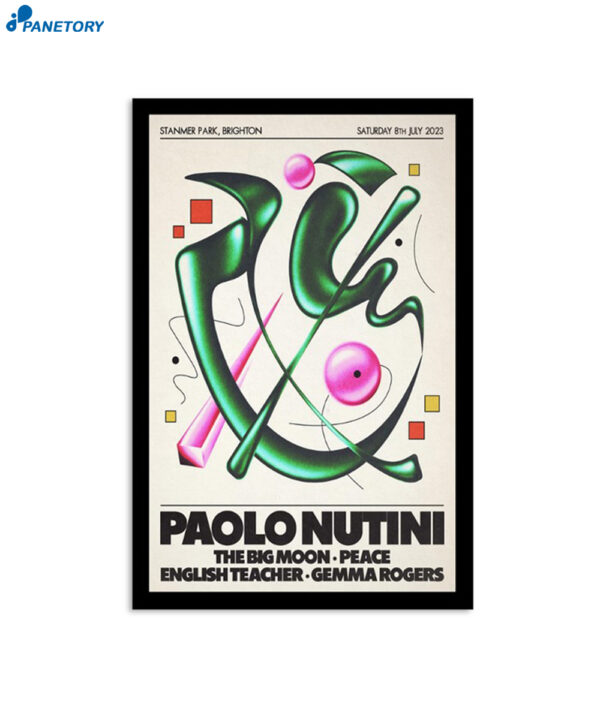 Paolo Nutini Tour Brighton England July 8 2023 Poster