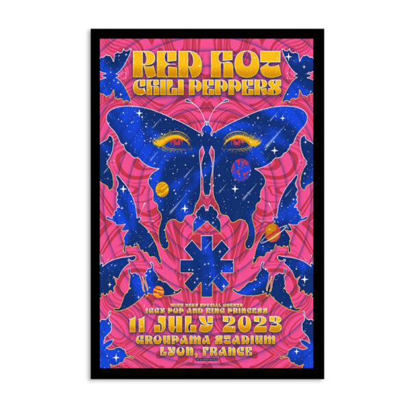 Red Hot Chili Peppers Groupama Stadium France July 11 2023 Poster