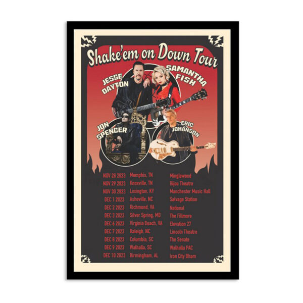 Samantha Fish Shake 'em On Down Tour 2023 Poster