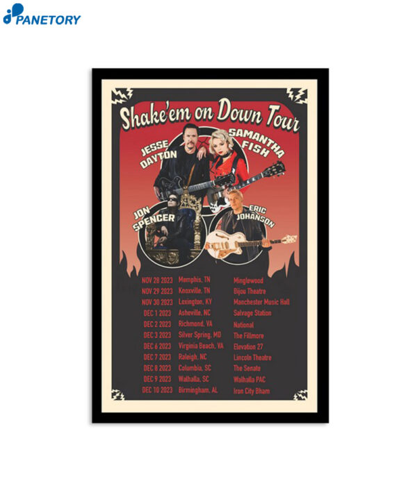 Samantha Fish Shake 'Em On Down Tour 2023 Poster