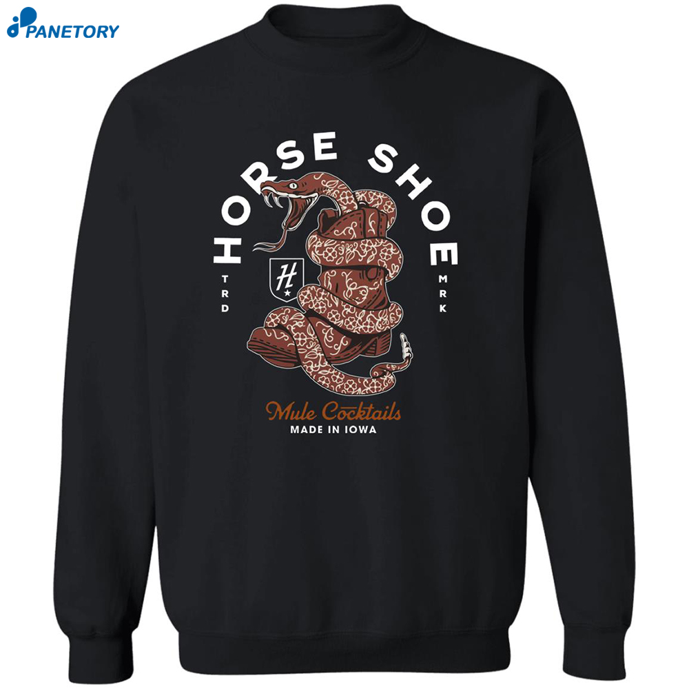 Snake Horse Shoe Mule Cocktails Made In Iowa Shirt 2