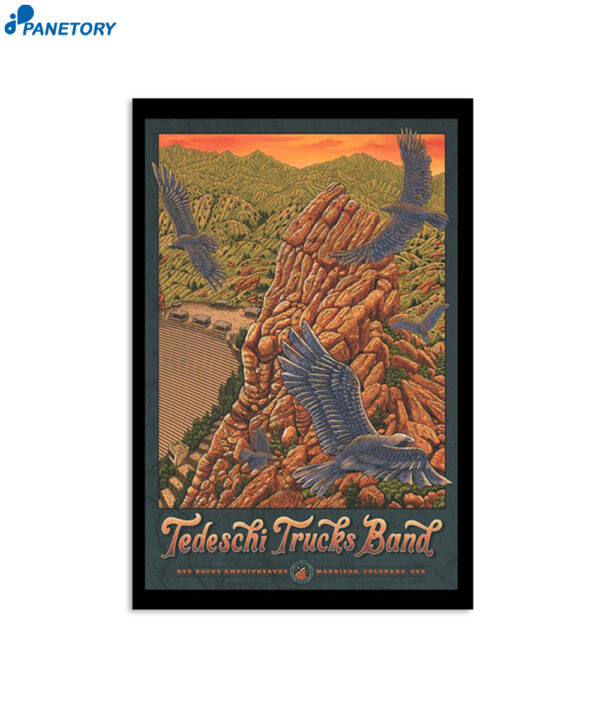 Tedeschi Trucks Band Tour Red Rocks July 29 2023 Poster