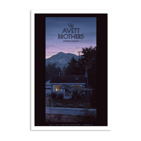 The Avett Brothers Red Rocks Amphitheatre Morrison July 9 2023 Poster