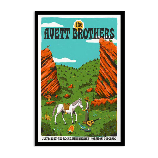 The Avett Brothers Red Rocks Morrison 07 08 2023 Poster