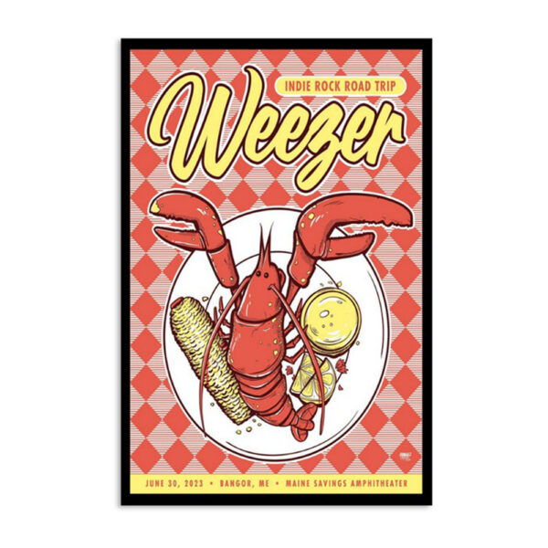 Weezer Maine Savings Amphitheater June 30 2023 Poster