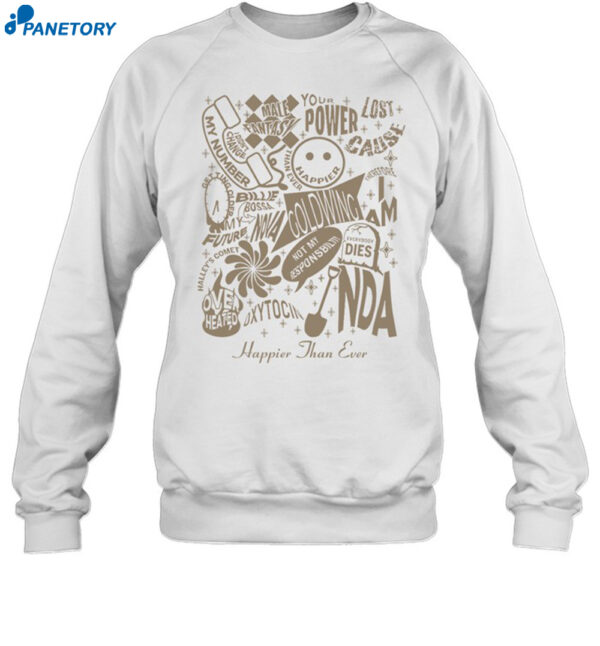 Your Power Lost Cause Nda Happier Than Ever Tracklist Shirt
