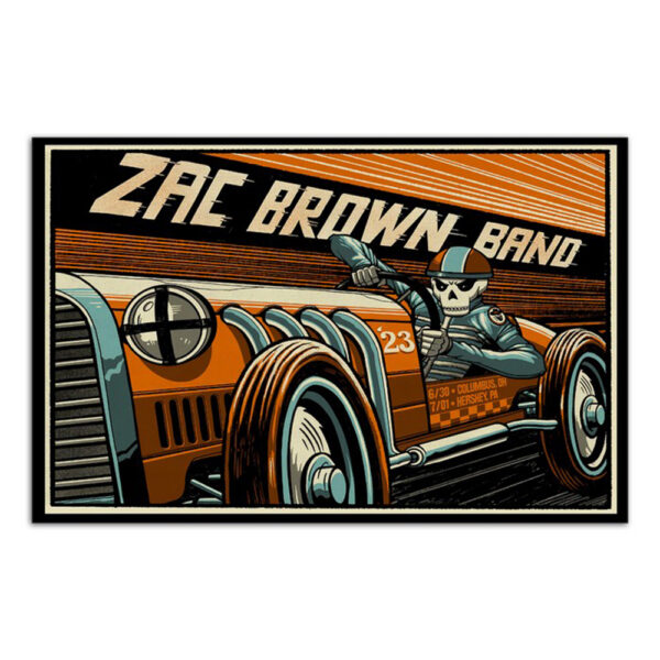 Zac Brown Band Nationwide Aren Columbus June 30 2023 Poster