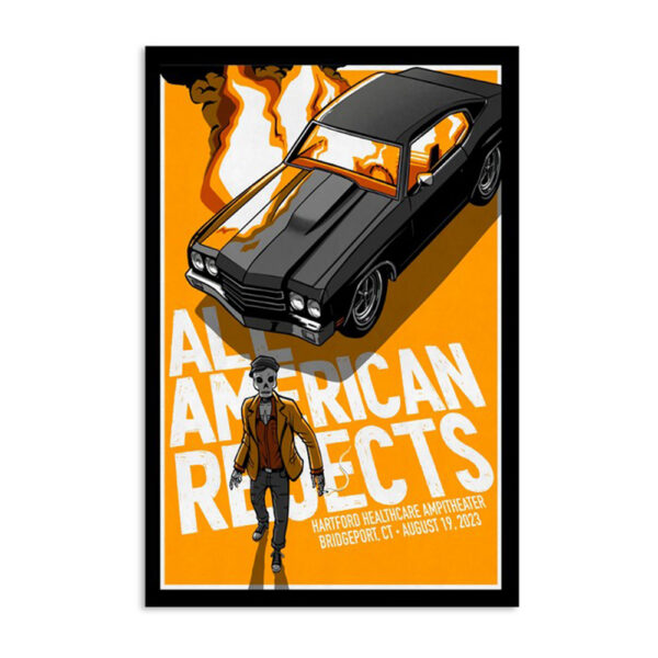 All-american Rejects Tour Hartford Healthcare Amphitheater August 19 2023 Poster